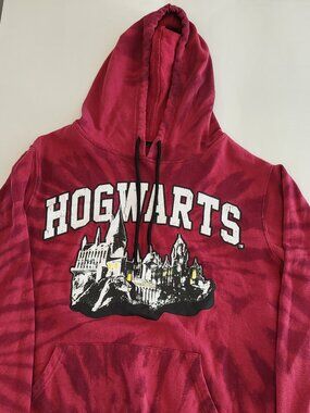 Hogwarts Harry Potter Red Graphic Pullover Hoodie Men's Estimated XL